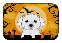 Load image into Gallery viewer, Halloween Maltese Dish Drying Mat – Absorbent, Artistic Kitchen Essentials BB1766DDM