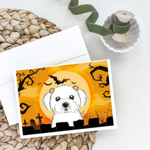Load image into Gallery viewer, Halloween Maltese Greeting Cards -  Blank Note Cards – 8-Pack of Artist-Designed Cards with Envelopes