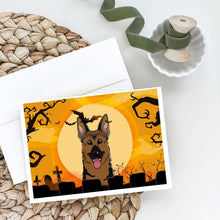 Load image into Gallery viewer, Halloween German Shepherd Greeting Cards -  Blank Note Cards – 8-Pack of Artist-Designed Cards with Envelopes
