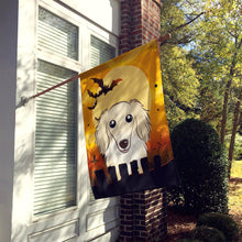 Load image into Gallery viewer, Halloween Longhair Creme Dachshund Flag Canvas House Size BB1770CHF
