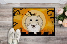 Load image into Gallery viewer, Halloween Longhair Creme Dachshund Doormat - 24x36 Decorative Floor Mat – Indoor/Outdoor Rug with Artistic Flair BB1770JMAT