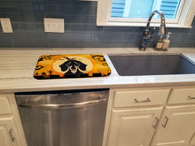 Load image into Gallery viewer, Halloween Smooth Black and Tan Dachshund Dish Drying Mat – Absorbent, Artistic Kitchen Essentials BB1773DDM