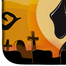 Load image into Gallery viewer, Halloween Smooth Black and Tan Dachshund Dish Drying Mat – Absorbent, Artistic Kitchen Essentials BB1773DDM