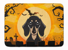 Load image into Gallery viewer, Halloween Smooth Black and Tan Dachshund Machine Washable Memory Foam Mat BB1773RUG