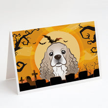 Load image into Gallery viewer, Halloween Cocker Spaniel Greeting Cards -  Blank Note Cards – 8-Pack of Artist-Designed Cards with Envelopes