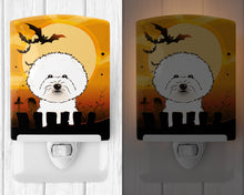 Load image into Gallery viewer, Halloween Bichon Frise Ceramic Night Light BB1775CNL
