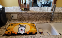 Load image into Gallery viewer, Halloween Alaskan Malamute Dish Drying Mat – Absorbent, Artistic Kitchen Essentials BB1776DDM