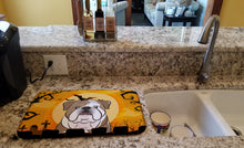 Load image into Gallery viewer, Halloween English Bulldog  Dish Drying Mat – Absorbent, Artistic Kitchen Essentials BB1777DDM