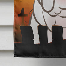 Load image into Gallery viewer, Halloween White English Bulldog  Flag Canvas House Size BB1778CHF