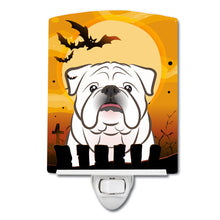 Load image into Gallery viewer, Halloween White English Bulldog  Ceramic Night Light BB1778CNL