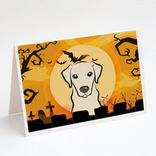 Load image into Gallery viewer, Halloween Yellow Labrador Greeting Cards -  Blank Note Cards – 8-Pack of Artist-Designed Cards with Envelopes