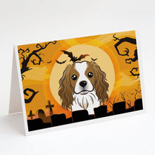 Load image into Gallery viewer, Halloween Cavalier Spaniel Greeting Cards -  Blank Note Cards – 8-Pack of Artist-Designed Cards with Envelopes