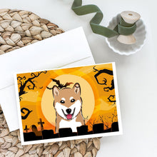 Load image into Gallery viewer, Halloween Shiba Inu Greeting Cards -  Blank Note Cards – 8-Pack of Artist-Designed Cards with Envelopes