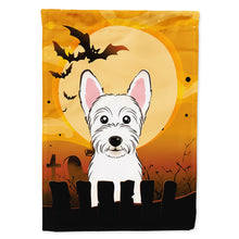 Load image into Gallery viewer, Halloween Westie Flag Canvas House Size BB1784CHF
