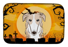 Load image into Gallery viewer, Halloween Borzoi Dish Drying Mat – Absorbent, Artistic Kitchen Essentials BB1786DDM