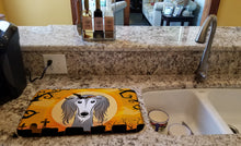 Load image into Gallery viewer, Halloween Saluki Dish Drying Mat – Absorbent, Artistic Kitchen Essentials BB1787DDM