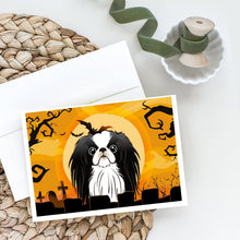 Load image into Gallery viewer, Halloween Japanese Chin Greeting Cards -  Blank Note Cards – 8-Pack of Artist-Designed Cards with Envelopes