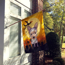 Load image into Gallery viewer, Halloween Yorkie Puppy Flag Canvas House Size BB1790CHF