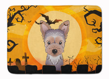 Load image into Gallery viewer, Halloween Yorkie Puppy Machine Washable Memory Foam Mat BB1790RUG