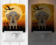 Load image into Gallery viewer, Halloween Wirehaired Dachshund Ceramic Night Light BB1791CNL