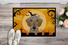 Load image into Gallery viewer, Halloween Wirehaired Dachshund Doormat - 24x36 Decorative Floor Mat – Indoor/Outdoor Rug with Artistic Flair BB1791JMAT