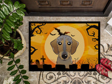 Load image into Gallery viewer, Halloween Wirehaired Dachshund Doormat - 24x36 Decorative Floor Mat – Indoor/Outdoor Rug with Artistic Flair BB1791JMAT