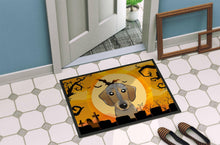 Load image into Gallery viewer, Halloween Wirehaired Dachshund Doormat - 18x27 Decorative Floor Mat – Indoor/Outdoor Rug with Artistic Flair BB1791MAT