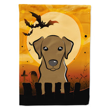 Load image into Gallery viewer, Halloween Chocolate Labrador Flag Canvas House Size BB1792CHF