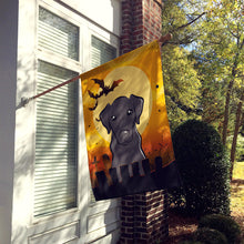 Load image into Gallery viewer, Halloween Black Labrador Flag Canvas House Size BB1793CHF