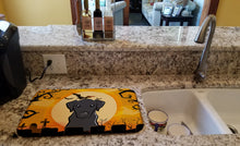 Load image into Gallery viewer, Halloween Black Labrador Dish Drying Mat – Absorbent, Artistic Kitchen Essentials BB1793DDM