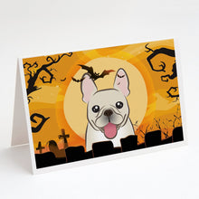 Load image into Gallery viewer, Halloween French Bulldog Greeting Cards -  Blank Note Cards – 8-Pack of Artist-Designed Cards with Envelopes