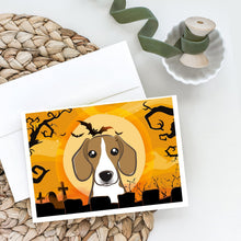 Load image into Gallery viewer, Halloween Beagle Greeting Cards -  Blank Note Cards – 8-Pack of Artist-Designed Cards with Envelopes