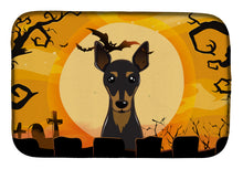 Load image into Gallery viewer, Halloween Min Pin Dish Drying Mat – Absorbent, Artistic Kitchen Essentials BB1798DDM