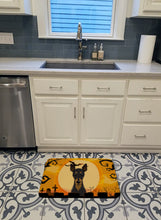Load image into Gallery viewer, Halloween Min Pin Machine Washable Memory Foam Mat BB1798RUG