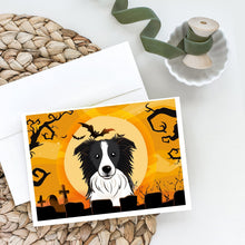 Load image into Gallery viewer, Halloween Border Collie Greeting Cards -  Blank Note Cards – 8-Pack of Artist-Designed Cards with Envelopes