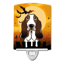 Load image into Gallery viewer, Halloween Basset Hound Ceramic Night Light BB1801CNL