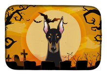 Load image into Gallery viewer, Halloween Doberman Dish Drying Mat – Absorbent, Artistic Kitchen Essentials BB1803DDM