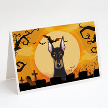 Load image into Gallery viewer, Halloween Doberman Greeting Cards -  Blank Note Cards – 8-Pack of Artist-Designed Cards with Envelopes
