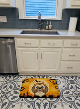 Load image into Gallery viewer, Halloween Chocolate Brown Shih Tzu Machine Washable Memory Foam Mat BB1807RUG