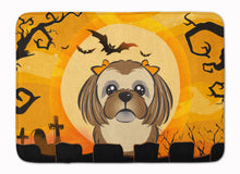 Load image into Gallery viewer, Halloween Chocolate Brown Shih Tzu Machine Washable Memory Foam Mat BB1807RUG
