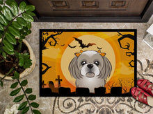 Load image into Gallery viewer, Halloween Gray Silver Shih Tzu Doormat - 24x36 Decorative Floor Mat – Indoor/Outdoor Rug with Artistic Flair BB1808JMAT