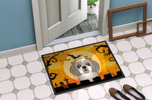 Load image into Gallery viewer, Halloween Gray Silver Shih Tzu Doormat - 24x36 Decorative Floor Mat – Indoor/Outdoor Rug with Artistic Flair BB1808JMAT