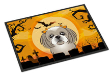 Load image into Gallery viewer, Halloween Gray Silver Shih Tzu Doormat - 24x36 Decorative Floor Mat – Indoor/Outdoor Rug with Artistic Flair BB1808JMAT