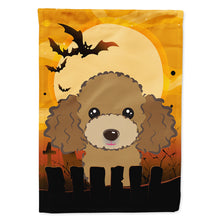 Load image into Gallery viewer, Halloween Chocolate Brown Poodle Flag Canvas House Size BB1814CHF