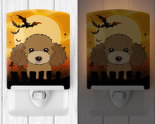 Load image into Gallery viewer, Halloween Chocolate Brown Poodle Ceramic Night Light BB1814CNL