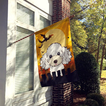 Load image into Gallery viewer, Halloween White Poodle Flag Canvas House Size BB1815CHF