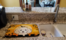Load image into Gallery viewer, Halloween Buff Poodle Dish Drying Mat – Absorbent, Artistic Kitchen Essentials BB1816DDM