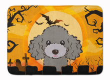 Load image into Gallery viewer, Halloween Silver Gray Poodle Machine Washable Memory Foam Mat BB1817RUG