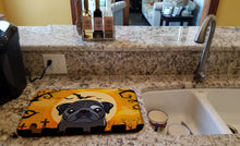 Load image into Gallery viewer, Halloween Black Pug Dish Drying Mat – Absorbent, Artistic Kitchen Essentials BB1821DDM