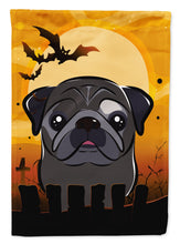 Load image into Gallery viewer, Halloween Black Pug Garden Flag – Decorative Outdoor Yard Flag BB1821GF